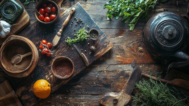 Rustikálna kuchyňa s varnými pomôckami